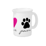 Peace Love Paws Pitcher