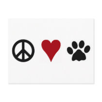 Peace-Love-Paws Postcard by j9sk9s Peace-Love-Paws Postcard