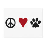 Peace-Love-Paws Postcard