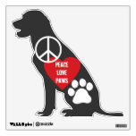 Peace Love Paws Room Sticker