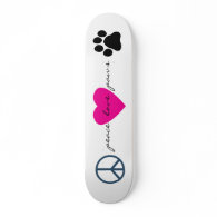 Peace Love Paws Skate Board Decks