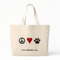 Peace-Love-Paws Tote Bag