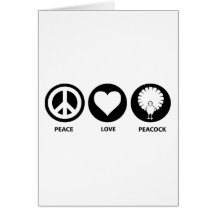 Peace Love Peacock Card