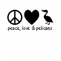 Peace, Love & Pelicans T-Shirt