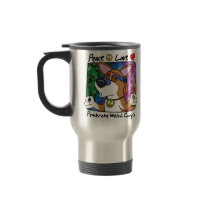 Peace Love Pembroke Welsh Corgi Mugs