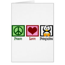 Peace Love Penguins Card
