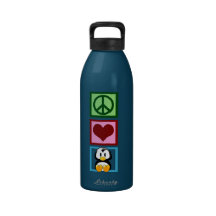 Peace Love Penguins Drinking Bottles