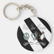 Peace Love Penguins Key Chains