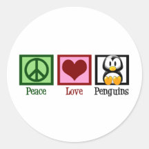 Peace Love Penguins Sticker