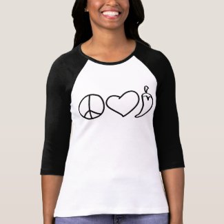 Peace Love Pepper $23.95 Womens Raglan shirt
