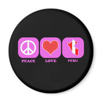 Peace Love Peru magnets by coolcountry Peace Love Peru magnets