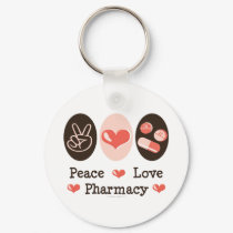 Peace Love Pharmacy Key Chain keychains