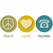 Peace Love Phones photo sculptures by 1000suns Peace Love Phones photo sculptures