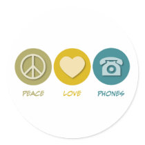 Peace Love Phones stickers by 1000suns Peace Love Phones stickers