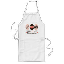 Peace Love Photography Camera Apron