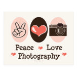 Peace Love Photography Camera Postcard