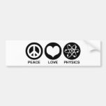 Peace Love Physics Bumper Sticker