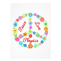 Peace Love Physics Custom Invitation