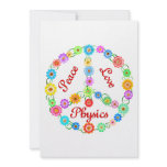 Peace Love Physics Custom Invitation