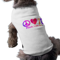 Peace Love & Pi Bright Neon pet clothing by naturetees Peace Love & Pi Bright Neon pet clothing