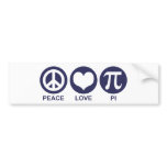 Peace Love Pi Bumper Sticker