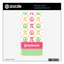 Peace Love Pi Math iPhone 4 / 4s Skin Decal For Iphone 4