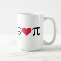 Peace, Love & Pi Mugs