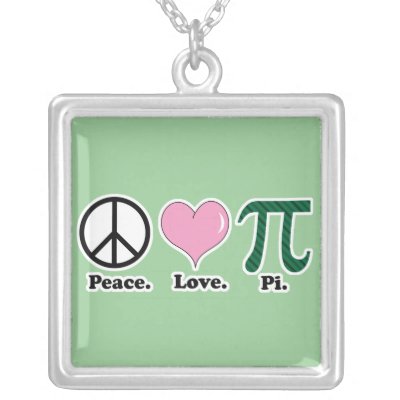peace love pi necklace