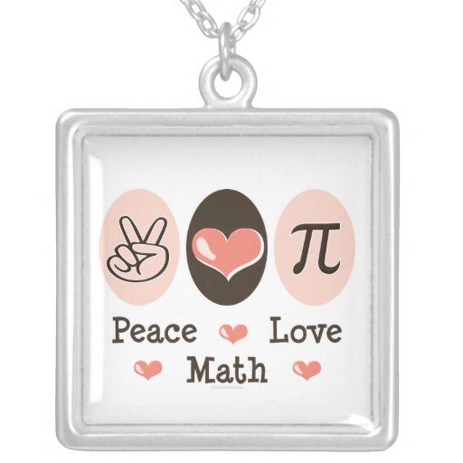 Peace Love Pi Necklace