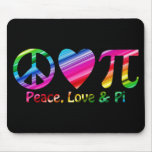Peace, Love, Pi Rainbow mousepads