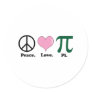 peace love pi sticker