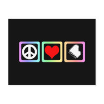 Peace love piano post cards