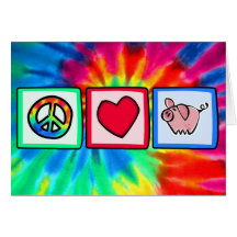 Peace, Love, Pigs Card