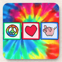 Peace, Love, Pigs Coasters