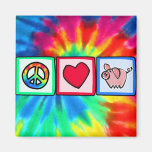 Peace, Love, Pigs Fridge Magnets