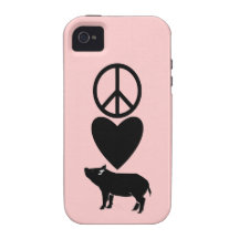 Peace Love Pigs iPhone 4 Vibe Case iPhone 4 Case