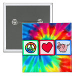 Peace, Love, Pigs Pinback Button
