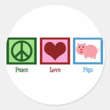 Peace Love Pigs Sticker