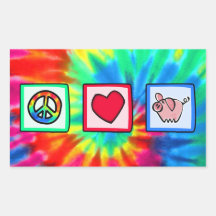 Peace, Love, Pigs Stickers