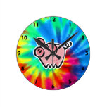 Peace, Love, Pigs Wallclock