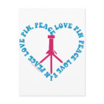 PEACE - LOVE - PIN POST CARDS