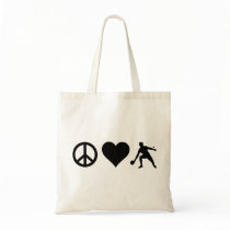Peace Love Ping Pong Canvas Bags