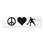 Peace Love Ping Pong Bumper Sticker