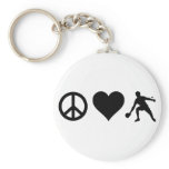 Peace Love Ping Pong Key Chain