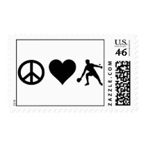Peace Love Ping Pong Postage Stamp