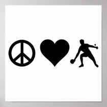 Peace Love Ping Pong Posters