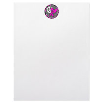 peace love pink awareness ribbon personalized letterhead
