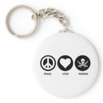Peace Love Pirates Keychains