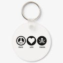 Peace Love Pirates keychains