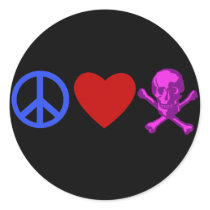 Peace Love Pirates T-shirts, Mugs, Gifts stickers